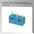 thumbnail image 4 of Ratón Micro Interruptor 0.78N 5000w Tiempo 3 Pasadores Azul Palanca Eje Azul Carcasa Micro Interruptores Reparación Reemplazo para Juegos Ratón 3uds, 4 of 4