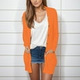 thumbnail image 2 of Entyinea Cardigan Sweater for Women Oversized Open Front Long Sleeve Lightweight Knit Cardigan Outerwear Orange S, 2 of 5