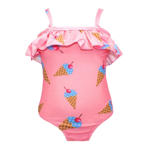 StylesILove Baby Toddler Girls Lovely Ice Cream Patterned Ruffled