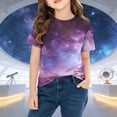 thumbnail image 3 of Gytharion Kids Boys Girls Tee Tops Fashion Casual Starry Sky Print Crew Neck Pullover T-Shirts Summer Soft Comfy Short Sleeve Blouses for Boys Girls, 3-14 Years, 3 of 7