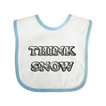 

Inktastic Gray Think Snow Gift Baby Boy or Baby Girl Bib