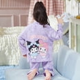 thumbnail image 4 of Anime Sanrioed Kids Pajamas Cinnamoroll Kuromi Hello Kitty Spring Kawaii Girl Cotton Sleepwear Parent-Child Loungewear Homewear, 4 of 5