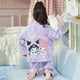 thumbnail image 4 of Anime Sanrioed Kids Pajamas Cinnamoroll Kuromi Hello Kitty Spring Kawaii Girl Cotton Sleepwear Parent-Child Loungewear Homewear, 4 of 5