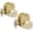 Gold Plated, variant on Glass Door Knobs Interior, Glass Privacy Door Knob, Keyless for Interior Privacy Function for Bedroom and Bathroom, Modern Classic Privacy Door Knobs Golden, 2Pack