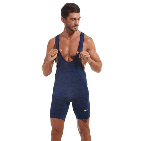 

Dadaria Bodysuit Shapewear for Men Body Shaping Underwear High Waist Wrestling Clothes Sports Training Clothe Dark Blue S Men
