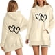 thumbnail image 1 of WILLBEST Vestido Mujer Sudadera Con Capucha Y Letras Estampadas Informales Para Mujer, 1 of 3