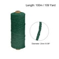 thumbnail image 2 of Uxcell Cotton Rope Twisted Braided Rope Cord, Army Green 100m/109 Yard 2mm Dia for Wall Hanging, Plant Hanger, 2 of 5