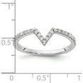 thumbnail image 3 of 14K White Gold V-Shape Diamond Ring Guard (Size 7) Made In India rm4297-025-wa, 3 of 6