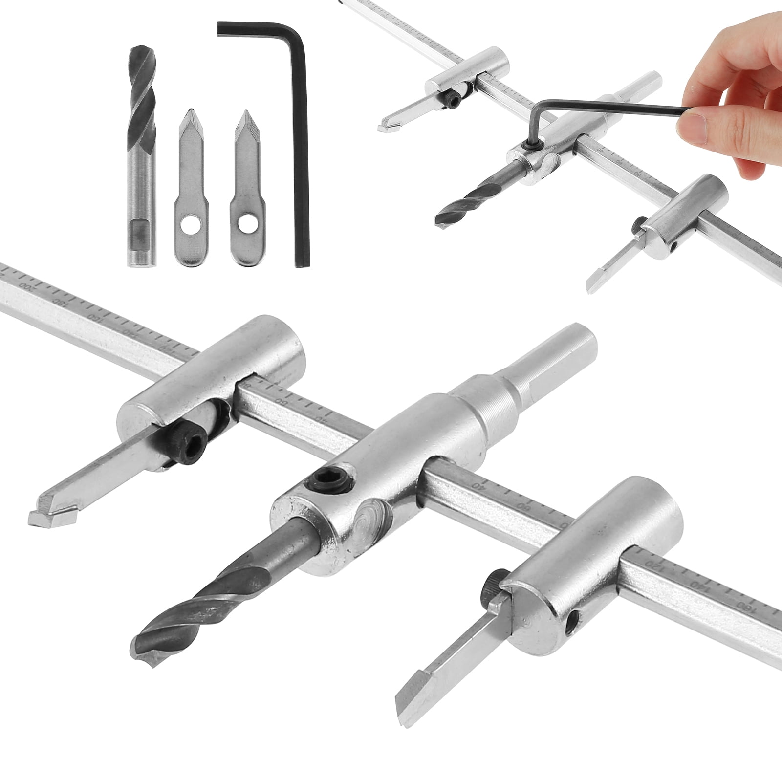 Hole Saw Kit Adjustable Circular Cutter Ranging from 30300mm An