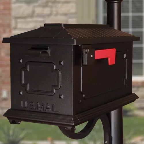 Special Lite Products Kingston Post Mounted Mailbox with Rain Overhang by Special Lite Products Company