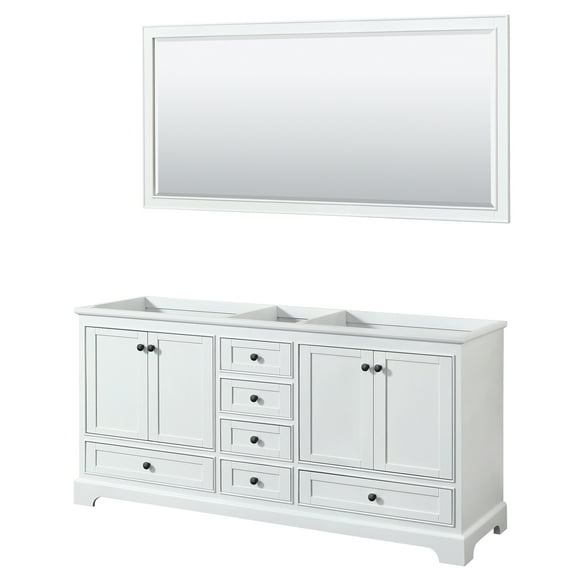 Wyndham Collection WCS202072DWBCXSXXM70 Deborah 71" Free Standing Double Wood Vanity