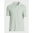 thumbnail image 5 of Free Assembly Men's Taped Oxford Pique Polo Shirt with Short Sleeves, Sizes S-3XL, 5 of 6