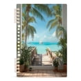 thumbnail image 2 of Wirebound Notebook Hardcover Spiral Notebooks Palm Trees and Ocean, 60 Pages, 80 GSM, 5.7 x 8.3in, 2 of 7