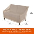 thumbnail image 3 of Modern Leisure Chalet Outdoor Patio Loveseat Cover, 57.5"L x 38"W x 38"H, Beige, 3 of 10