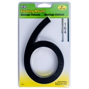 HY-KO 6 Black Floating Mount House Number 6