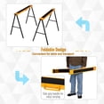 thumbnail image 4 of HOMCOM 2PCS Saw Horse Twin Pack Folding Workbench Metal Trestle Stands Oran, 4 of 10