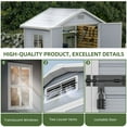 thumbnail image 3 of Craftian Resin Outdoor Storage Shed,6.2x3.4ft Plastic Outdoor Shed with Secure Floor Lockable Door Garage Patio Garden Storage Shed, 3 of 8