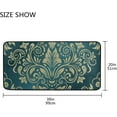 thumbnail image 3 of Area Rugs Carpet for Bedroom Floor Kitchen Rugs Euro Sham Navy Paisley Floral India Door mat Bedside Runner Rug Living Room Washable Non Slip 39×20in, 3 of 7