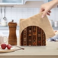 thumbnail image 2 of Yayeee Napkin Holder for Table Set of 2 Kitchen Paper Tissue Organization, Brown Tribal Pattern, 2 of 8