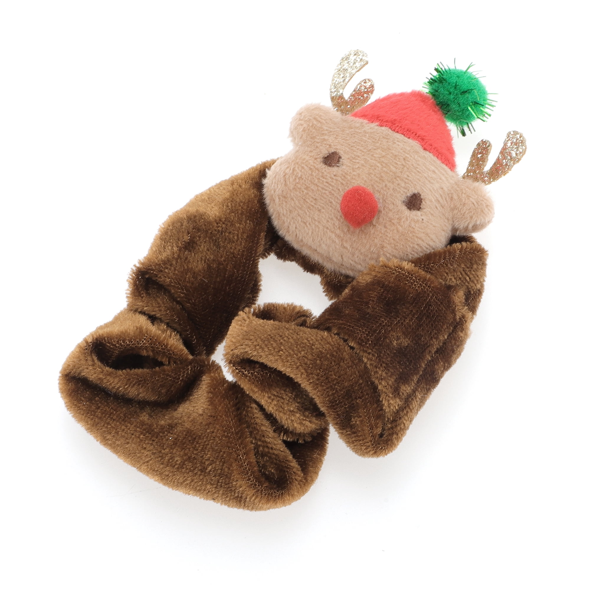 NOMADIC NOOK Christmas Hair Hair Ties 6 Pcs Brown Red White Green