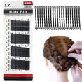 thumbnail image 3 of Black Bobby Pins-60 Count, Slideproof Hair clips for Women Girls and Hairdressing Salon, 2-inch Bun Pins for Thick Hair Thin hair and All Hair Types,, 3 of 4