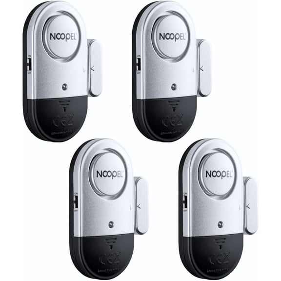 Door Alarms When Opened for Kids Safety, 4 Pack 120dB Loud Window Sensors for Home Security, Pool Alarms, Door Alarm Sensor for House Hotel Sheds Caravans
