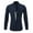Navy, variant on Dressy Tops for Men Long Sleeve Blouses Business Office Work Shirts Lapel V Neck Hide Zipper Tops Slim Fit Shirt Light Blue,XS