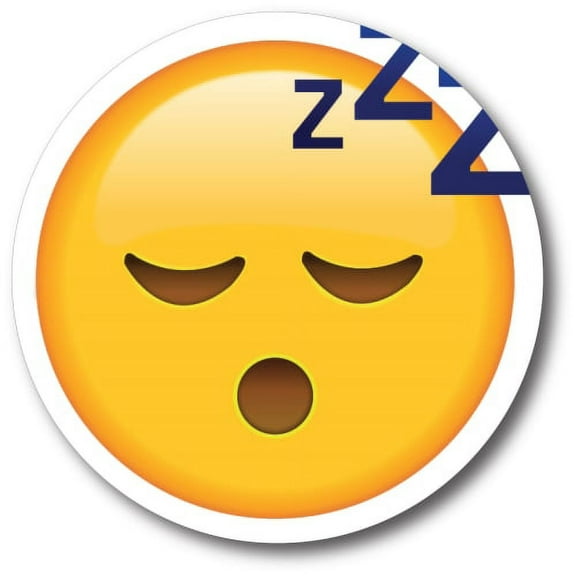 Magnet Me Up Sleeping ZZZ Emoticon Magnet Decal, 5 Inch Round, Cute Self-Expression Decorative Magnet
