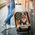 thumbnail image 3 of Freedom Paws Patriotic Boston Terrier Vintage Memorial Day Travel Luggage Cover Gentleman Dog Lover Gifts Suitcase Dust Protective Decor - 12006, 3 of 5