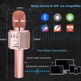 thumbnail image 4 of Micrófono de karaoke BONAOK inalámbrico Bluetooth Q37 Champagne, 4 of 7