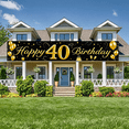 thumbnail image 7 of Golden Birthday Banner 40th Celebration Happy Birthday Decoration Backdrop Party Supplies Background Photography Props Festive Decors, 7 of 7