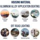thumbnail image 3 of Waterproof Led Boat Lights,2 Lights 72W Waterproof Tested Deck/Dock Marine Lights 2200LMS 120°Flood, 3 of 5