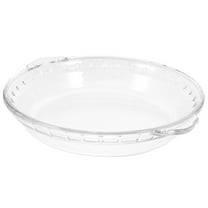 USHOBE 1Pcs Glass Pie Plate Nonporous for Baking and Oven Compatible in Home Use
