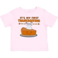 thumbnail image 3 of Inktastic It's My 1st Thanksgiving with Cute Smiling Pumpkin Pie Boys or Girls Baby T-Shirt, 3 of 5