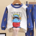 thumbnail image 4 of TOWED22 Boys Cotton Pajamas Long Sleeve Toddler Boys Pjs Kids Sleepwear Sets 6-12 Months 12-24 Months 2t 3t 4t 5t 6t 7t 8t 9t Children,Dark Blue,18-24 M, 4 of 5