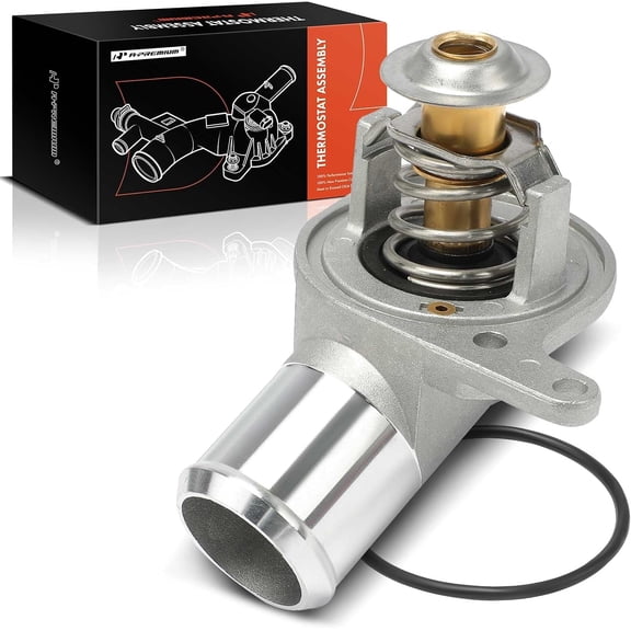 A-Premium Engine Thermostat Housing Assembly Compatible with Chevy, GMC, Cadillac, Isuzu, Hummer & Pontiac Vehicles - 97-03 - Silverado Express Savana 1500 2500 3500, Tahoe, Escalade, Firebird & More