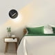 thumbnail image 5 of Aplique de pared LED nórdico giratorio de 350°, blanco cálido de 3000 K, ideal para leer, dormitorio, sala de estar, escaleras, pasillo, 5 of 6