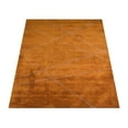 thumbnail image 3 of Rugsotic Carpets Hand Knotted Loom, Geometric Silk Area Rug, Gold,Beige, 5'x8', 3 of 5