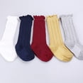 thumbnail image 3 of Diconna Baby Girls Socks, Knee High Socks, Solid Color Long Stocking, 3 of 4
