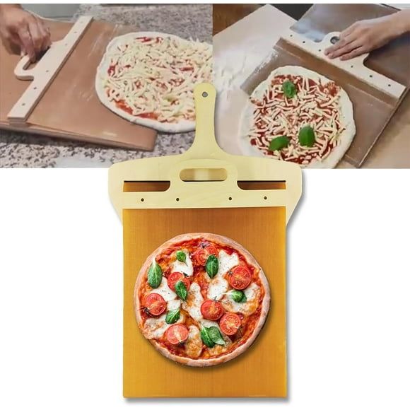 Sliding Pizza Peel - Pala Pizza Scorrevole, The Pizza Peel That Transfers Pizza Perfectl, Pizza Paddle med Handtag, Pizza Spatel Paddle