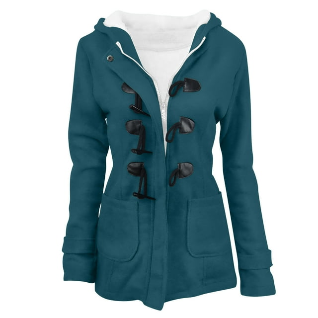 onlyliua Vestes d'Hiver pour Femmes Résistantes aux Intempéries Manteau Classique à Manches Longues jusqu'à 60 % de Rabais Cadeaux Coton Tendance Uni pour Fête Bleu G Promotion Saisonnière