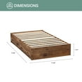 thumbnail image 5 of OS Home and Office Furniture Twin Sized Bookcase Headboard Platform Bed in Oak, 5 of 6