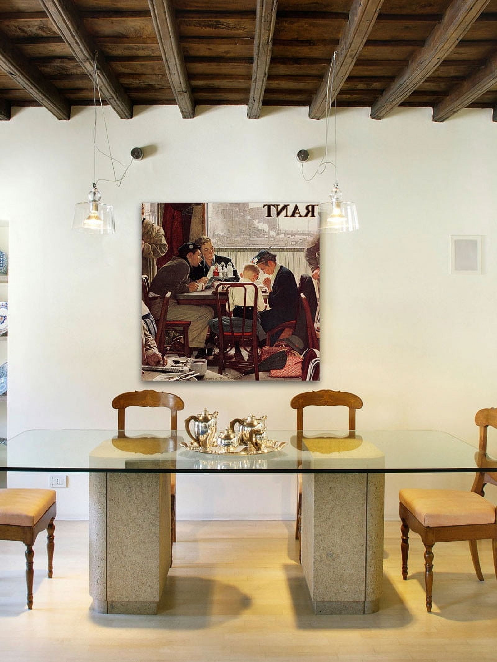 Marmont Hill Saying Grace by Norman Rockwell Canvas Wall Art