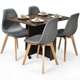 thumbnail image 1 of Gymax Ensemble de Salle à Manger 5 Pcs Table Pliante à Abattants et 4 Chaises Gain de Place, 1 of 10