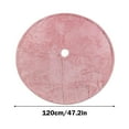 thumbnail image 3 of Pink Faux Fur Christmas Tree Skirt 48 Inch Soft Fluffy Tree Skirt for Christmas Holiday Home Decor and Parties, 3 of 5