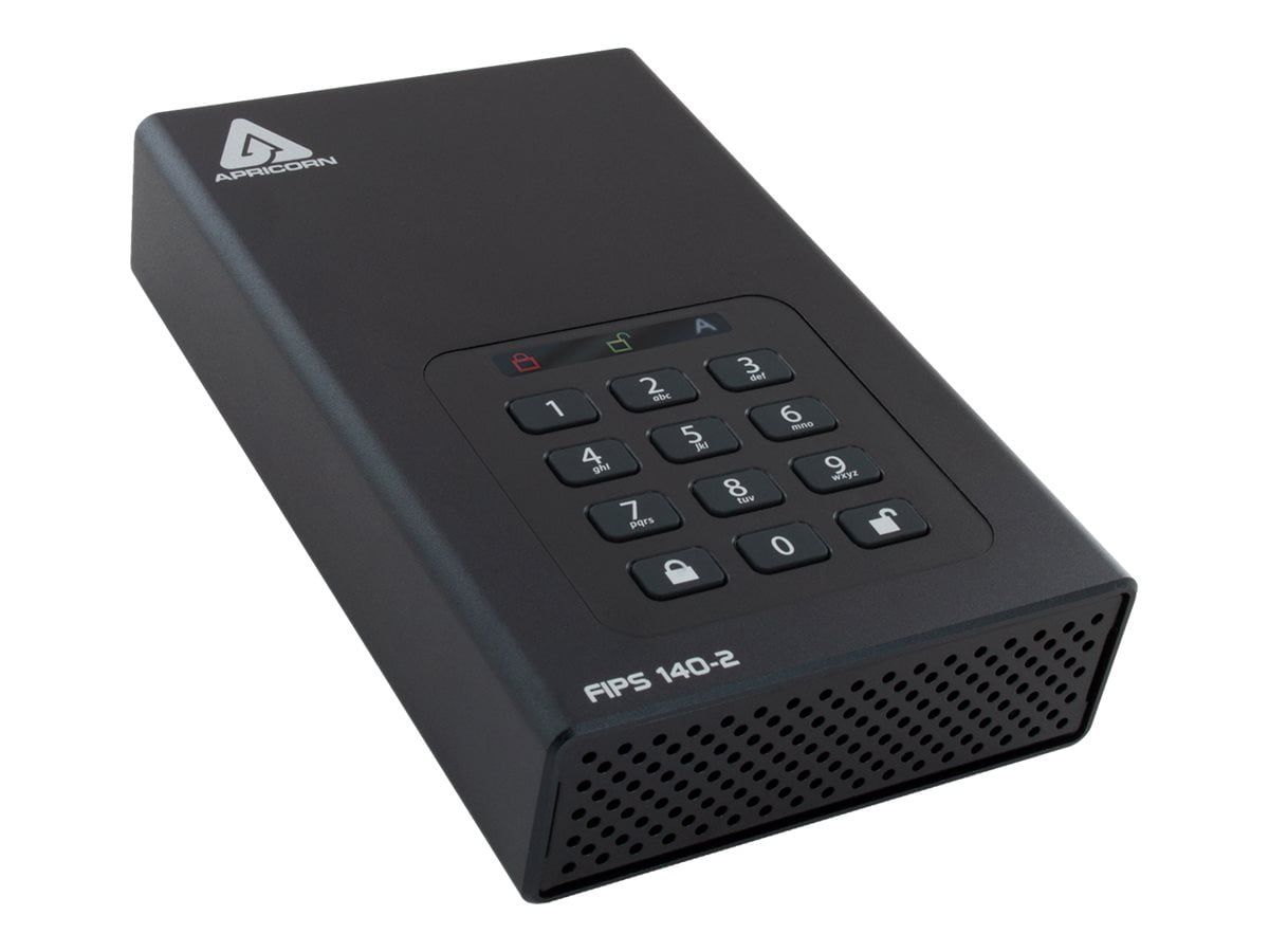Apricorn Aegis Padlock DT 24 TB Desktop Hard Drive - 3.5" External - TAA Compliant - Storage System, Data Center Device Supported - USB 3.0, USB 3.1, USB 3.2 (Gen 1) - 256-bit AES Encryption Standa...