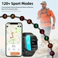 thumbnail image 5 of Mingdaln 1.85" HD Men Women's Smart watch，with Answer Make Calls/120+Sports Modes/10 Days Standby, IP68 Waterproof Fitness Tracker fits for Android Iphone Devices,perfect gift （ Black）, 5 of 8