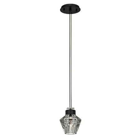 - Troy Lighting Faction 1-LT Pendant Medium - Forged Iron And Polished Nickel - F5885