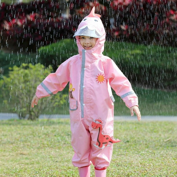 Toddler Rain Suit Baby Rain Suit with Hood Waterproof Coverall One