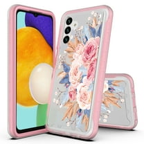 Rosebono Compatible With Samsung Galaxy A05S / A05 Case, Hybrid Graphic Design Pattern Cover Case (Flower)